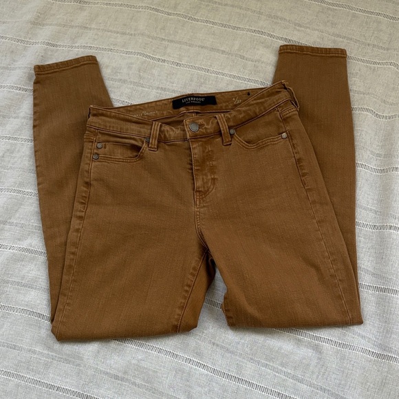 Liverpool Women's Brown Bay Ankle Skinny Jeans - Picture 1 of 11